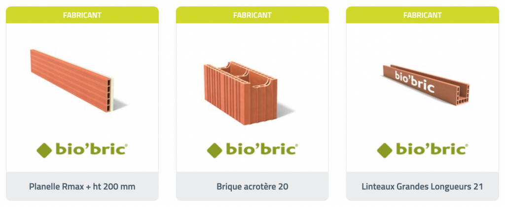 Objets BIM du fabricant Bio'Bric