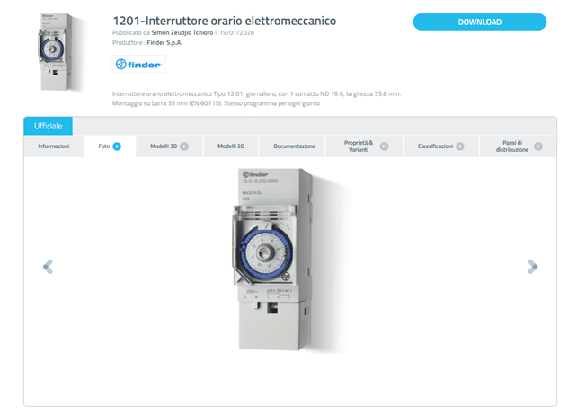Finder product sheet BIM