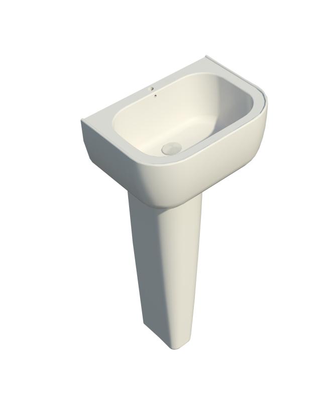 Pedestal sink BIM OBJECT free BIM file downloads e.g., Revit, IFC, etc